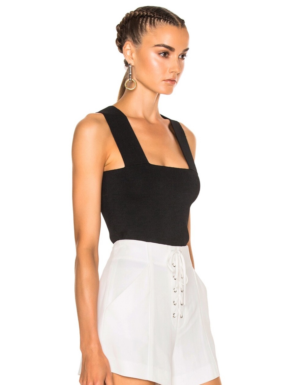 A.L.C. Lia Fitted Knit Cropped Tank Top Size Small - Picture 3 of 10